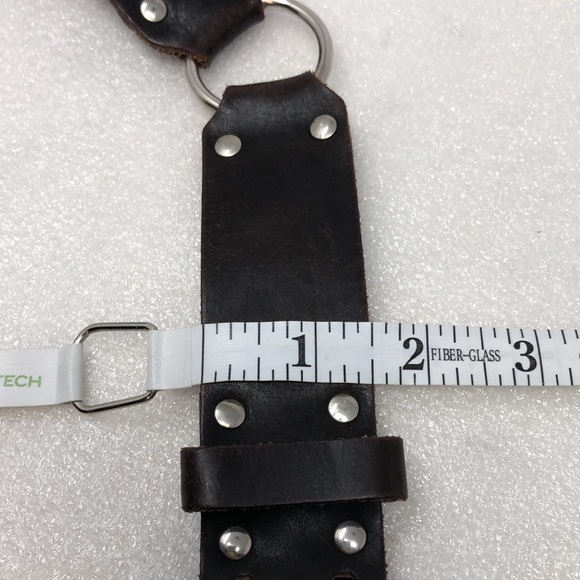 HIPWear Belt Brown Perferated Segmented Italian Leather Size Medium - Picture 15 of 17